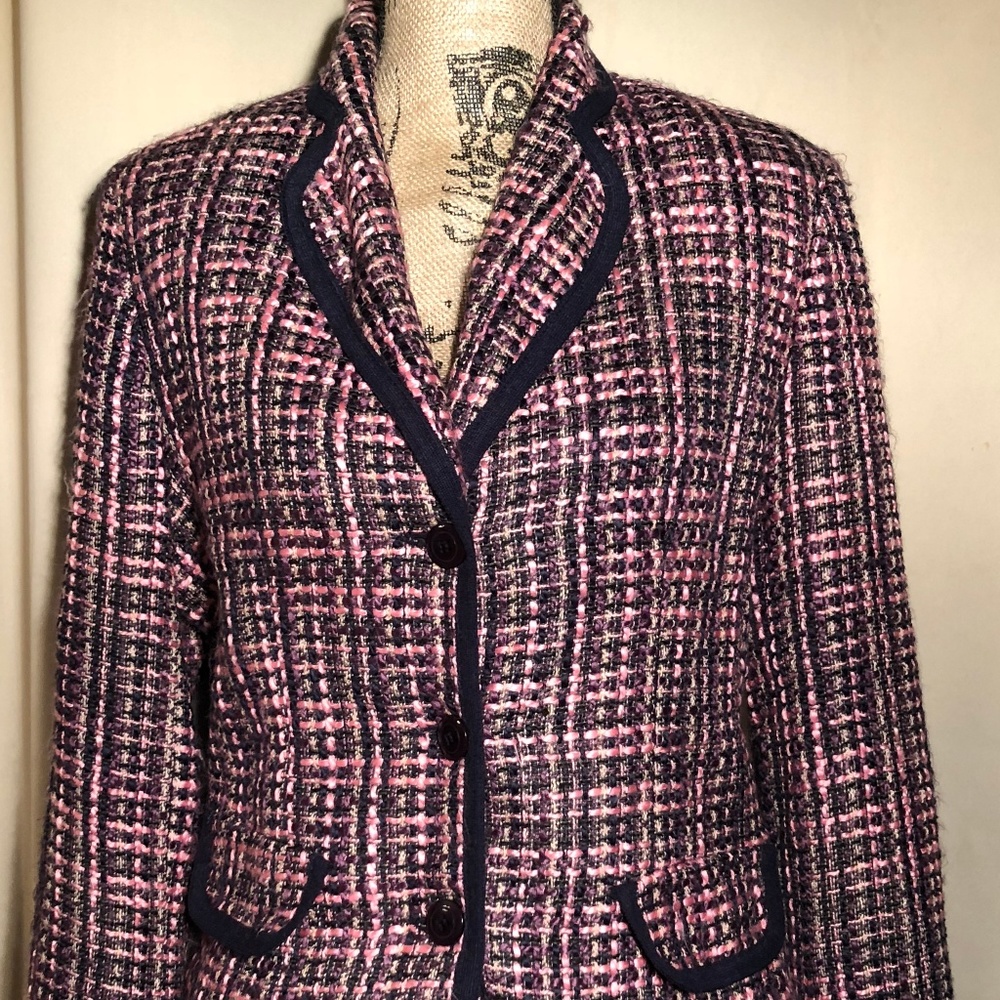 First Option Pink Black Tweed Style Women's Suit